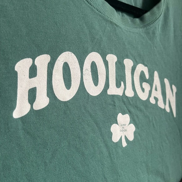 Life is Good green shirt - Picture 3 of 4